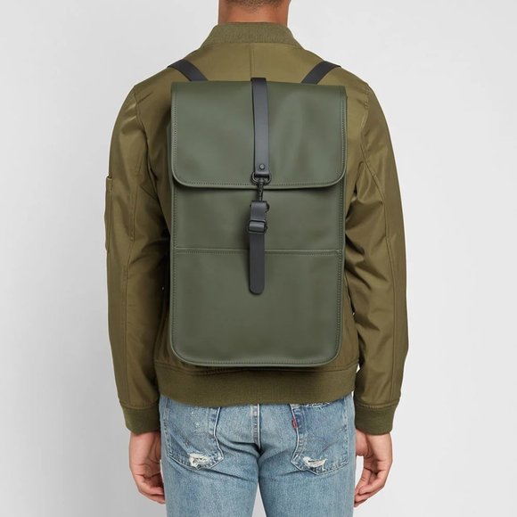 Rains Waterproof Mini Unisex Backback with Stap Sleeves - Picture 1 of 12